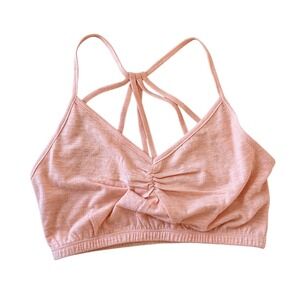 Miss Me Peach Pink Coral Orange Strappy Cage Back Bralette Small NWT Y2K